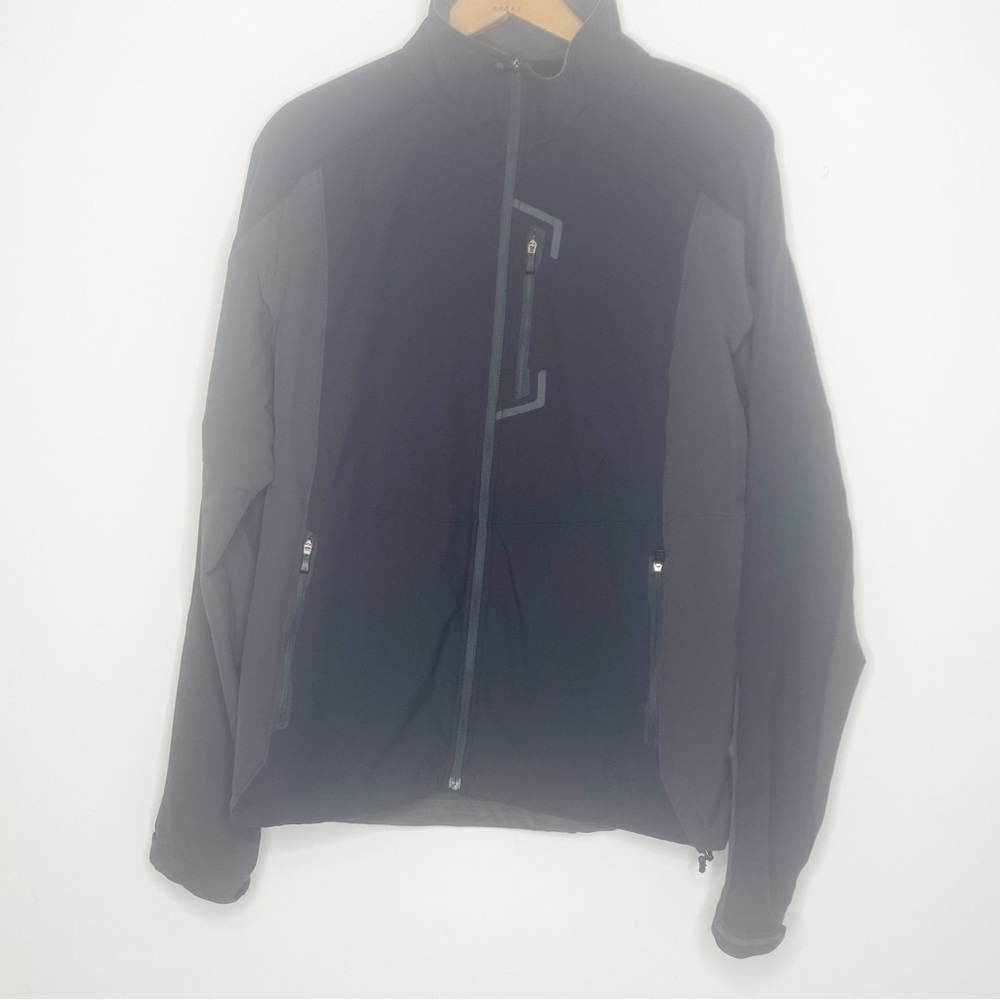 REI Men’s size small Windproof Full Zip Jacket black gray
